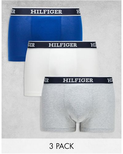 Tommy Hilfiger Monotype 3 Pack Trunks - Blue