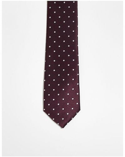 French Connection Polka Dot Tie - Purple
