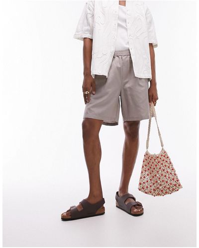TOPMAN Linen Shorts - White