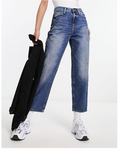Armani Exchange Mom jeans lavaggio medio - Blu