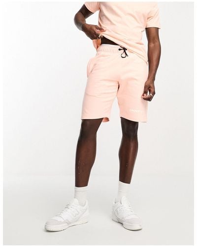 DKNY Dkny - short en tissu éponge - rose clair - Orange