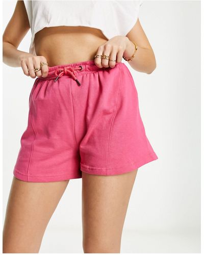 Il Sarto Drawstring Shorts Co-ord With Contrast Seam - Pink