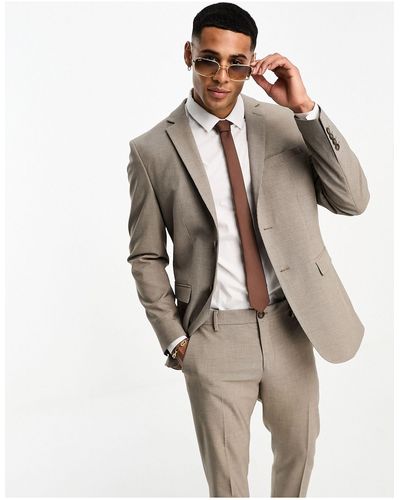 SELECTED Slim Fit Suit Jacket - Gray