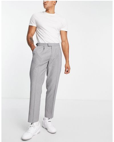 TOPMAN Relaxed Textured Trousers - White