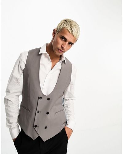 Twisted Tailor Buscot Suit Waistcoat - Natural