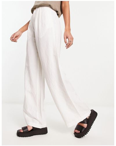 & Other Stories Wide Leg Trousers - White