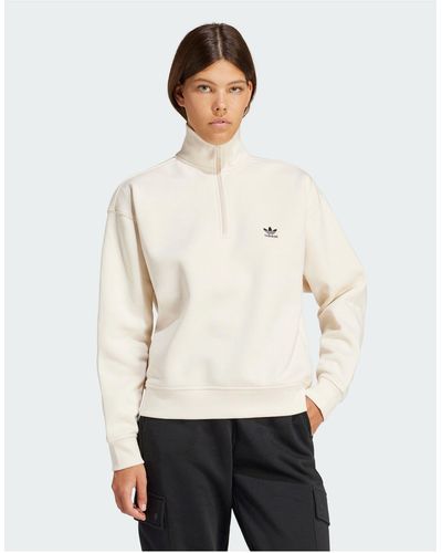 adidas Originals Essentials 1/2 Zip Sweatshirt - White