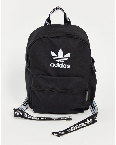adidas Originals – mini-rucksack mit dreiblatt-logo - Schwarz