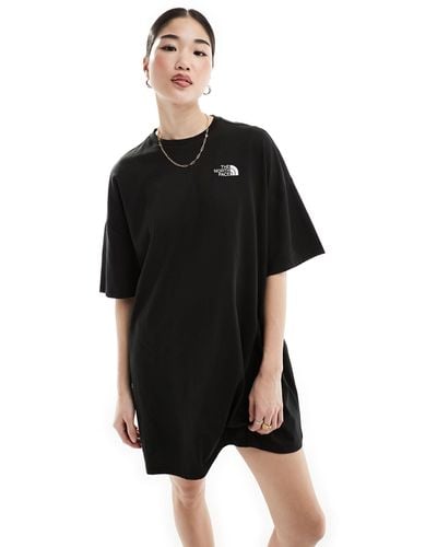 The North Face – simple dome – t-shirt-kleid - Schwarz