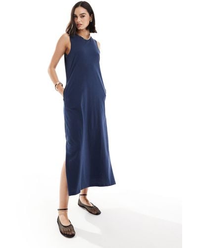 Threadbare Jersey Maxi Dress - Blue