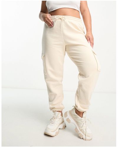 River Island Cargo Trousers With Pocket Detail - White