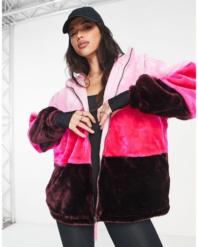 UGG Women's Elaina Faux Fur Jacket Elaina Faux Fur Jacket - Pink