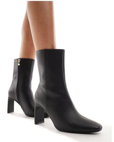 New Look Pointed Heeled Ankle Boot - Black