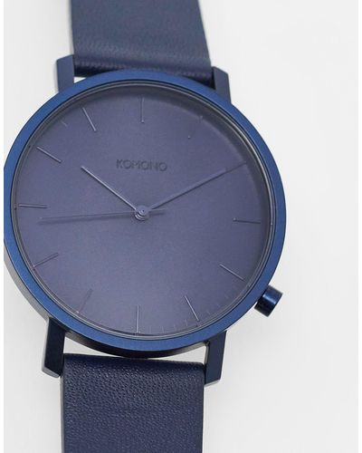 Komono – lewis – einfarbige armbanduhr - Blau