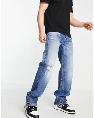 River Island baggy Jeans - Blauw