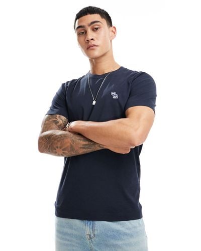 Abercrombie & Fitch Elevated Icon Logo T-shirt - Blue
