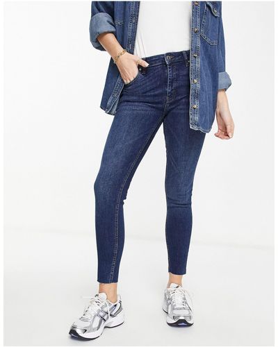 Mango Jeans skinny effetto consumato - Blu