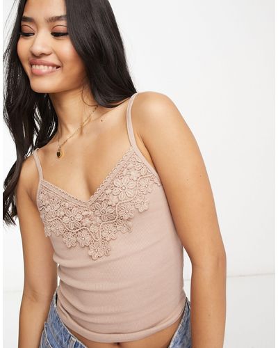 Miss Selfridge Top corto color - Neutro