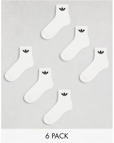 adidas Originals – 6er-pack knöchelsocken - Weiß