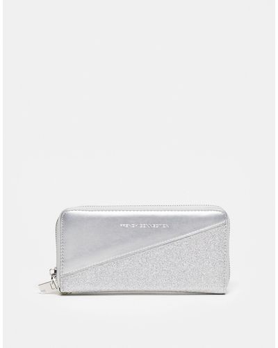 French Connection Glitter Purse - White