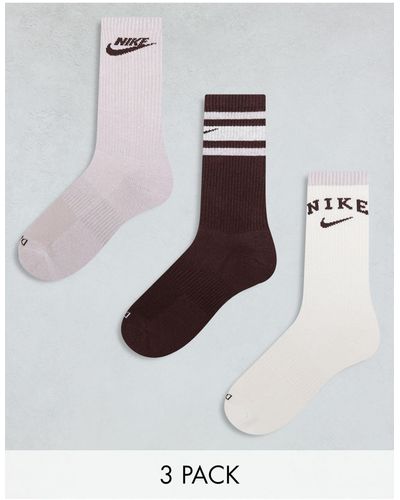 Nike Nike – everyday plus cushioned – 3er-pack crew-socken - Weiß