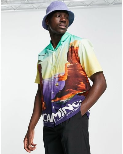 TOPMAN 90's Oversized Shirt - Multicolour