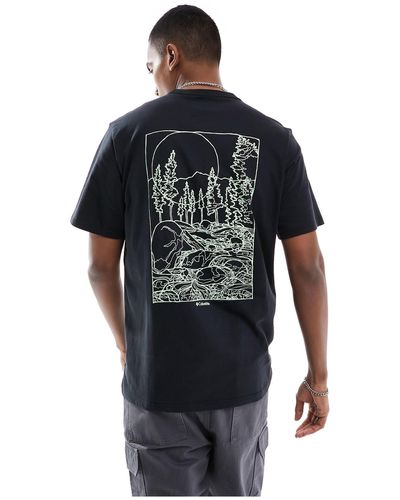 Columbia Camiseta negra con estampado en la espalda rapid ridge - Negro