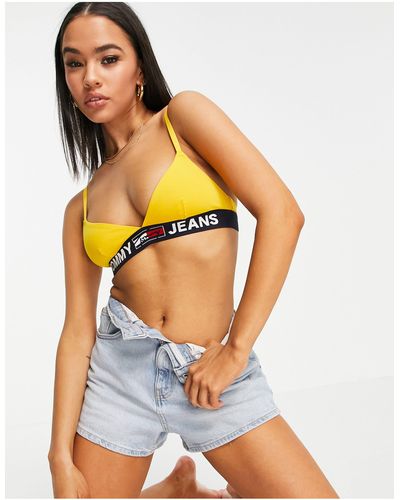 Tommy Hilfiger Tommy Jeans Unlined Triangle Bralette - Yellow