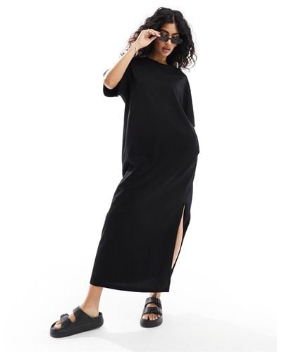 ASOS Oversized Midaxi T-shirt Dress - Black