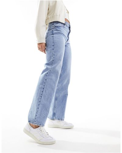 Mango – hellgraue jeans mit geradem bein - Blau