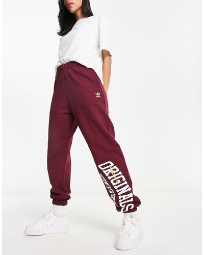 adidas Originals – college-jogginghose - Rot
