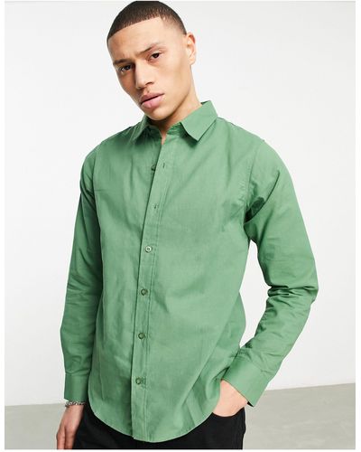 Bolongaro Trevor Klassiek Skinny-fit Overhemd - Groen