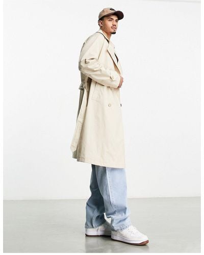 Bershka – trenchcoat - Weiß