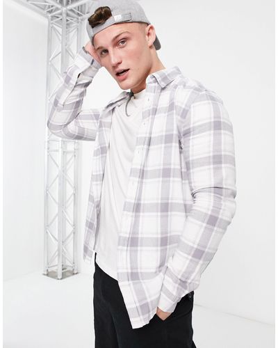 ASOS Geruit Regular-fit Overhemd - Grijs