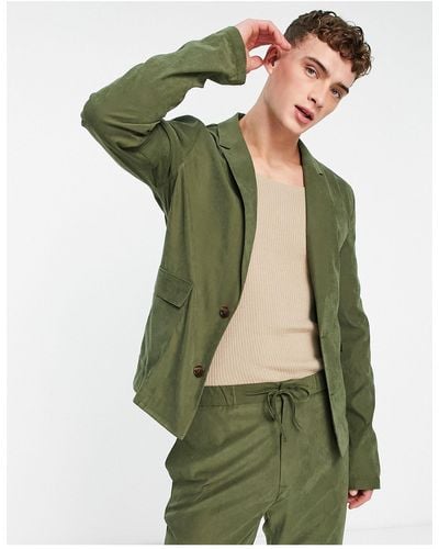 ASOS Slim Commuter Suit Jacket - Green