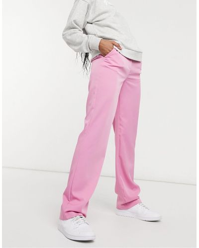 Vila Tailored High Waisted Trousers - Pink