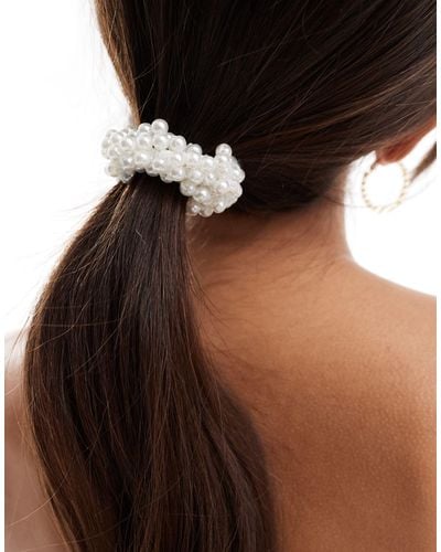 SUI AVA Classic Bridal Pearl Hair Tie - Black