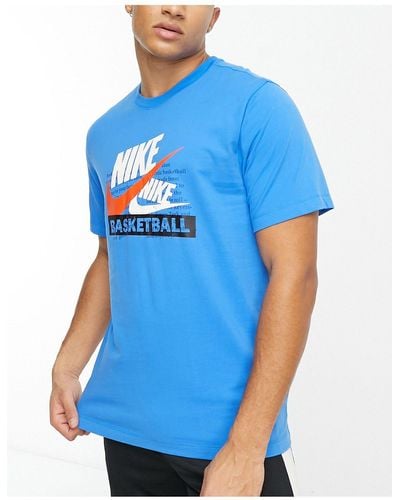 Nike Basketball T-shirt Met Logo - Blauw