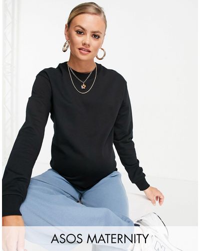 ASOS Asos Design Maternity Ultimate Sweatshirt - Black
