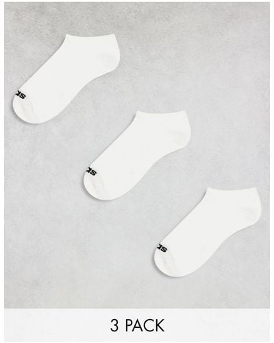 adidas Originals Confezione da 3 paia di fantasmini bianchi - Bianco