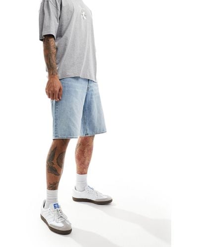 G-Star RAW – locker geschnittene jeans-shorts - Blau