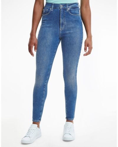 Tommy Hilfiger – melany – supereng geschnittene jeans - Blau