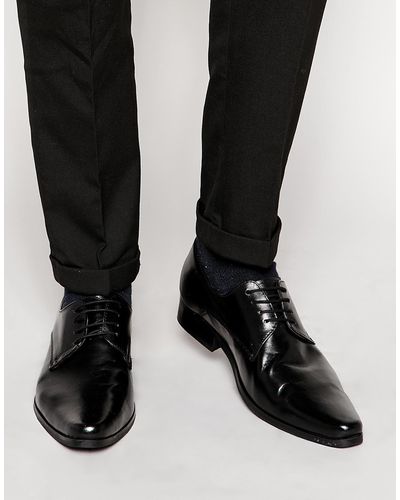 HUGO Leather Derby Shoes - Black