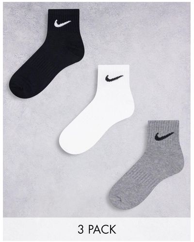 Nike Everyday lightweight - confezione da 3 paia di calzini leggeri alla caviglia - Multicolore