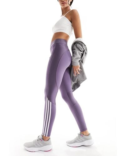 adidas Yoga Studio Gathered 7/8 Leggings (Plus Size) - Purple