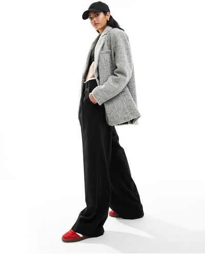 4th & Reckless Wool Look Tailored Blazer - White