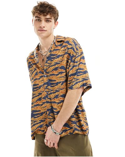 Viggo Pasvoir Wave Printed Short Sleeve Shirt - Multicolour