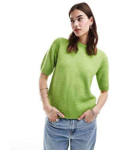 SELECTED Lolina Short Sleeve Knitted Jumper - Green