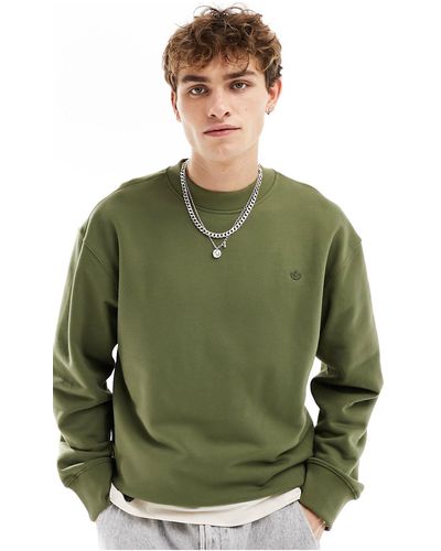 adidas Originals – adicolor contempo – sweatshirt aus frotteestoff - Grün