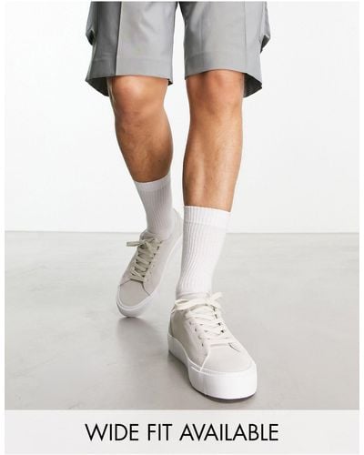 ASOS Lace Up Sneakers - White
